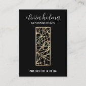 ミニマル金ゴールド、ジュエリー名刺 名刺 (正面)