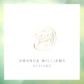 ミニマル金ゴールド・デザイナの抽象芸術・ロゴ ウィンドウサイン (シート3)