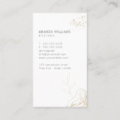 ミニマル金ゴールド・デザイナの抽象芸術・ロゴ 名刺 (裏面)