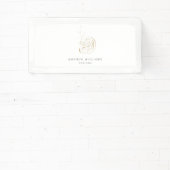 ミニマル金ゴールド・デザイナの抽象芸術・ロゴ 横断幕 (インサイチュ)