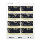 ミニマル金ゴールド《写真》ぼけ味ホリデーモダン体バター ラベル (フルシート)