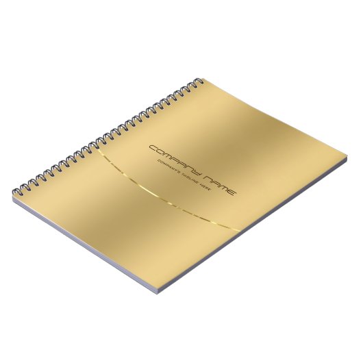 ミニマル金フェイク金ゴールドテクスチャの背景 ノートブック (左側)