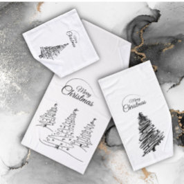 ミニマル鉛筆クリスマスツリーのタオル風呂セット バスタオルセット