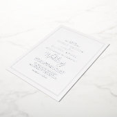 ミニマル銀フォイル結婚ズ 箔招待状 (回転した状態)