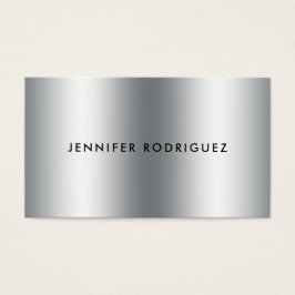ミニマル銀メタルプロフェッショナル名刺