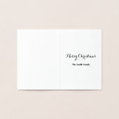 ミニマル銀飾のクリスマスツリー 箔カード (内部)