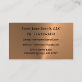 ミニマル銅ウェディングプランナー名刺 名刺 (裏面)