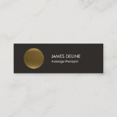 ミニマル銅サークルマッサージセラピスト スキニー名刺 (正面)