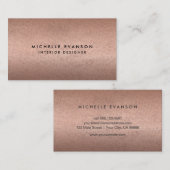 ミニマル銅バラ金ゴールドルックプロフェッショナル 名刺 (正面/裏面)