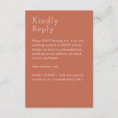 ミニマル銅結婚レッド 出欠カード (正面)