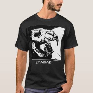ミニマル長袖Tシャツキャットスカル Tシャツ