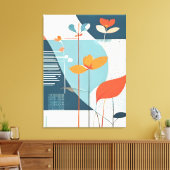 ミニマル開花 キャンバスプリント (インサイチュ (リビング))