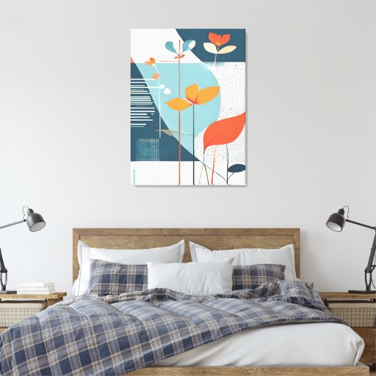 ミニマル開花 キャンバスプリント (インサイチュ (寝室))