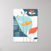 ミニマル開花 キャンバスプリント (正面)