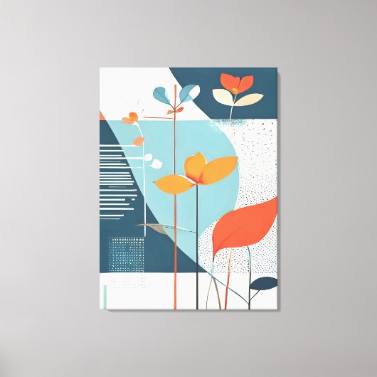 ミニマル開花 キャンバスプリント (正面)