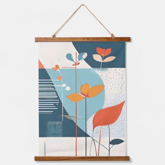 ミニマル開花 吊り下げ型タペストリー (正面)