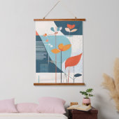 ミニマル開花 吊り下げ型タペストリー (寝室)