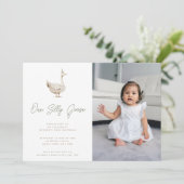 ミニマル間抜けガースの最初の誕生日パーティーの写真 招待状 (スタンド正面)