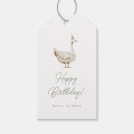 ミニマル間抜けガースパーソナライズされた誕生日 ギフトタグ