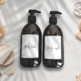 ミニマル防水編集可能バスルームのラベル シール