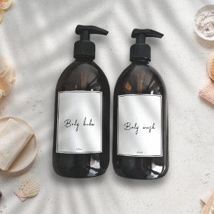 ミニマル防水編集可能バスルームのラベル シール