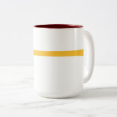 ミニマル雪だるまイエロースカーフウィンター ツートーンマグカップ (正面右)