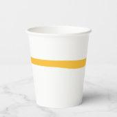 ミニマル雪だるまイエロースカーフウィンター 紙コップ (裏面)