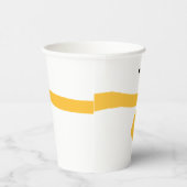 ミニマル雪だるまイエロースカーフウィンター 紙コップ (右)