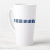 ミニマル雪だるまブルーグレースカーフウィンター カフェラテマグ (左アングル)