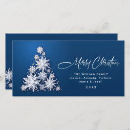 ミニマル雪のクリスマスツリーの挨拶 シーズンカード