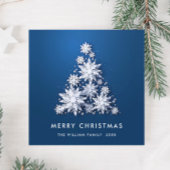 ミニマル雪のクリスマスツリーの挨拶 シーズンカード