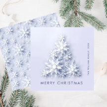 ミニマル雪のクリスマスツリーの挨拶