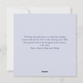 ミニマル雪のクリスマスツリーの挨拶 シーズンカード (裏面)