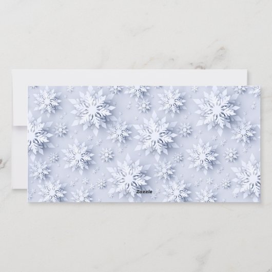 ミニマル雪のクリスマスツリーの挨拶 シーズンカード (裏面)