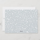 ミニマル雪の暖かい休日の願い写真 シーズンカード (裏面)