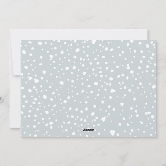 ミニマル雪の暖かい休日の願い写真 シーズンカード (裏面)