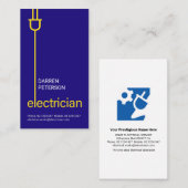 ミニマル電源プラグ配線電気 名刺 (正面/裏面)