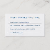 ミニマル青（白） 名刺 (正面)