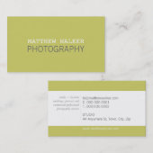 ミニマル頭が切れるモダン白文 名刺 (正面/裏面)