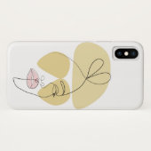 ミニマル顔ラインアート Case-Mate iPhoneケース (裏面(横))