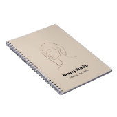 ミニマル顔ロゴヘア美しいメイクアップニュートラル ノートブック (右側)
