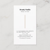 ミニマル顔ロゴヘア美しいメイクアップニュートラル 名刺 (裏面)