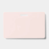 ミニマル顔美しいロゴメイクアップアーティストピンク バッジ (裏面)