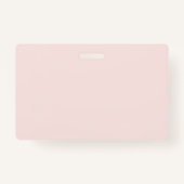 ミニマル顔美しいロゴメイクアップアーティストピンク バッジ (裏面)