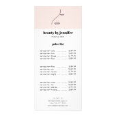 ミニマル顔美しいロゴメイクアップアーティストピンク ラックカード (正面)