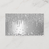 ミニマル顔美しいロゴメイクアップアーティストピンク 名刺 (裏面)