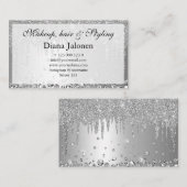 ミニマル顔美しいロゴメイクアップアーティストピンク 名刺 (正面/裏面)