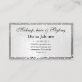 ミニマル顔美しいロゴメイクアップアーティストピンク 名刺 (正面)