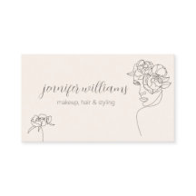 ミニマル顔美しいロゴメイクアップアーティストピンクQR