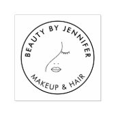 ミニマル顔美しいロゴメイクアップアーティスト セルフインキングスタンプ (デザイン)